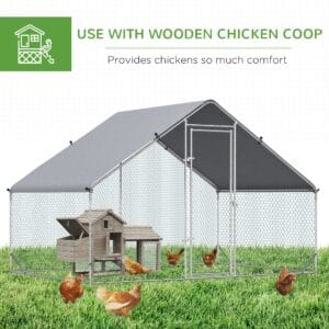 Pawhut Walk In Chicken Coop/Run