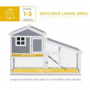 PawHut Two Tier Rabbit Hutch Guinea Pig Cage PawHut Two Tier Rabbit Hutch Guinea Pig Cage