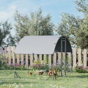 Pawhut Chicken Coop/Run Galvanised