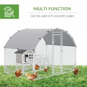 Pawhut Chicken Coop/Run Galvanised