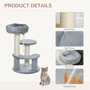 Pawhut Cat Tree Activity Centre w/ Rope