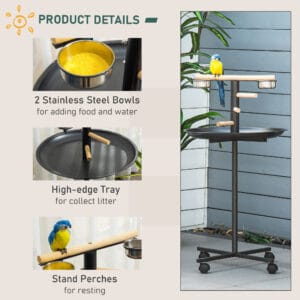 Pawhut Bird Play Stand Feeder Station