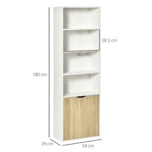 Homcom Bookcase Display Unit 4 Shelves