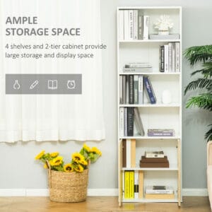 Homcom Bookcase Display Unit 4 Shelves