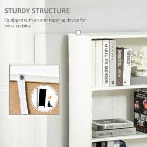 Homcom Bookcase Display Unit 4 Shelves