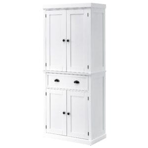 Homcom Kitchen Pantry Cabinet White