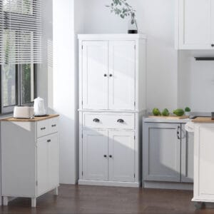 Homcom Kitchen Pantry Cabinet White