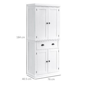 Homcom Kitchen Pantry Cabinet White