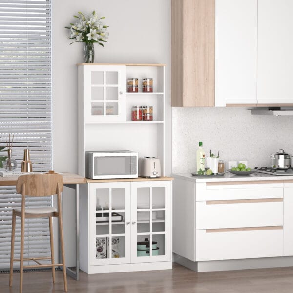 Homcom Sideboard Grid Glass Doors
