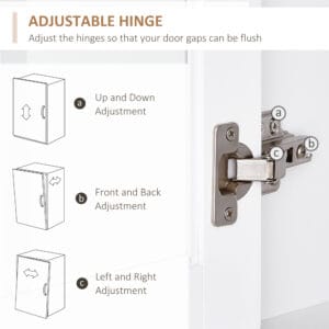 Homcom Sideboard Grid Glass Doors
