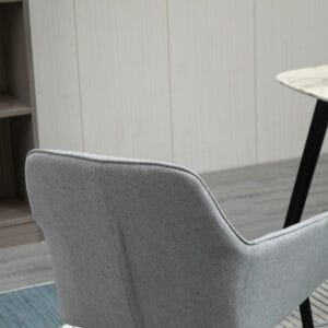 Homcom Dining Chairs Set of 2 Light Grey