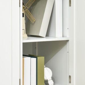 Homcom Sideboard w/ Rubberwood Top White