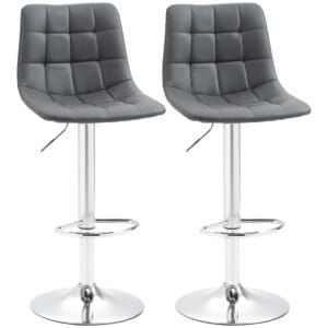 Homcom Bar Stools Set of 2 Swivel & Footrest