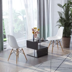 Homcom Wooden S Shape Coffee Table