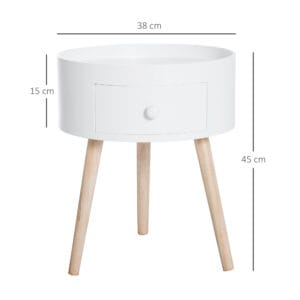 Homcom Round Coffee Table 38 x 45Hcm