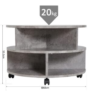 Homcom Coffee Table 2-Tier 60 x 39.5Hcm