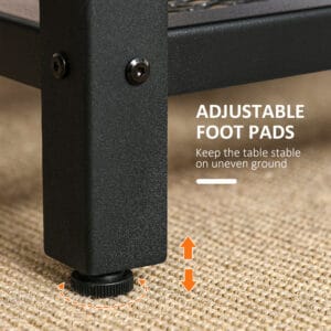 Homcom Coffee Table Wood Grain 2-Tier