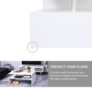 Homcom Coffee Table Rectangular 2-Tier