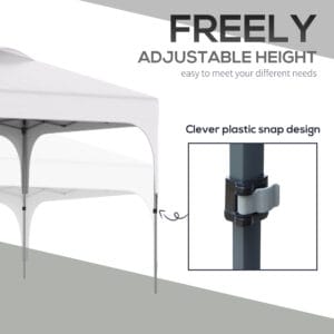 Outsunny Pop Up Gazebo 3 x 3m White