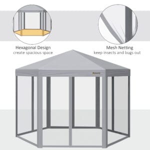 Outsunny Pop Up Gazebo 3 x 3mtrs Grey