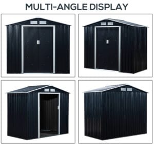 Outsunny Lockable Garden Shed 7ft x 4ft