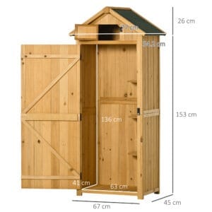 Outsunny Garden Shed 77 x 54.2 x 179cm