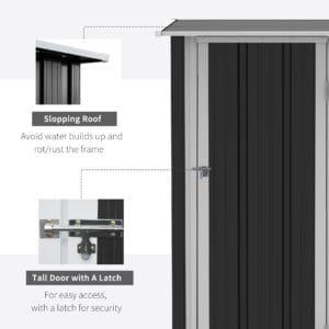 Outsunny Garden Shed Sloped Roof Lockable