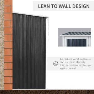 Outsunny Garden Shed Sloped Roof Lockable