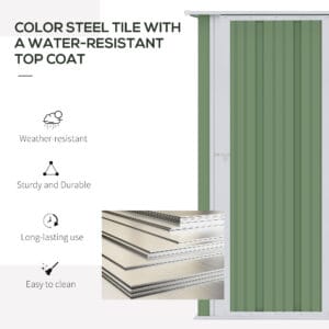 Outsunny Garden Shed 142 x 84 x 189cm