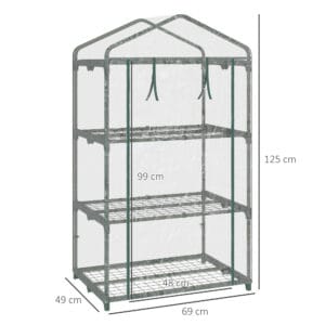 Outsunny 3 Tier Mini Greenhouse