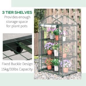 Outsunny 3 Tier Mini Greenhouse