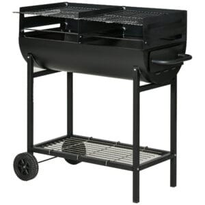 Outsunny Steel 2-Grill Charcoal BBQ