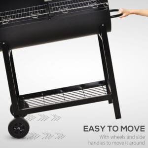 Outsunny Steel 2-Grill Charcoal BBQ