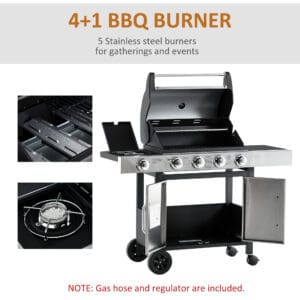 Outsunny Deluxe Gas Barbecue Grill