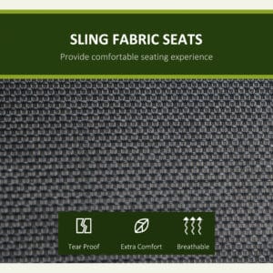 Outsunny 3 Person Steel Swing Chair