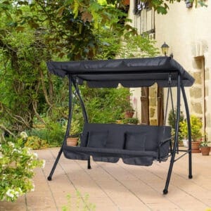 Outsunny 2-in-1 Swing Chair Lounger 3 Seater