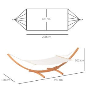 Outsunny Hammock & Wooden Stand