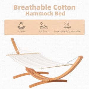 Outsunny Hammock & Wooden Stand