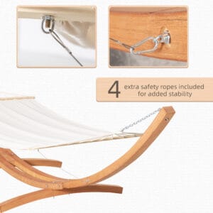 Outsunny Hammock & Wooden Stand