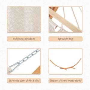 Outsunny Hammock & Wooden Stand