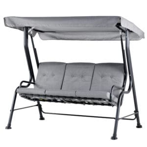Outsunny 3 Seater Swing Chair Grey
