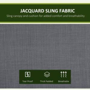 Outsunny 3 Seater Swing Chair Grey