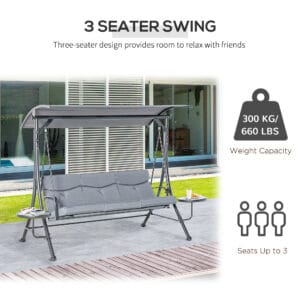 Outsunny 3 Seater Garden Swing Chair