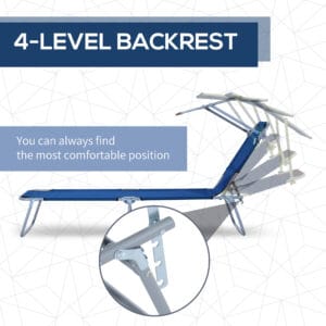 Outsunny Lounger Seat & Sun Shade Reclining