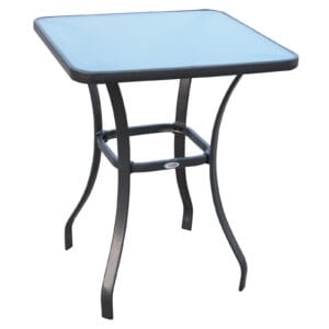 Outsunny Square Glass Bistro Table 68.5 x 84 cm