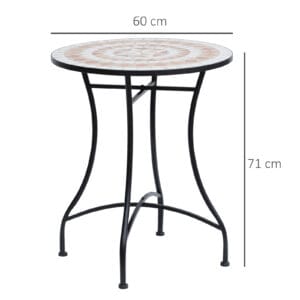Outsunny Mosaic Table 60 x 71H cm