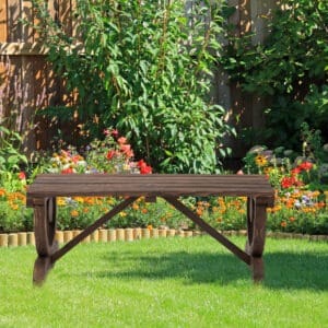 Outsunny Bench Rustic Wooden 2-Person