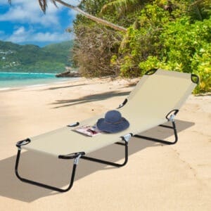 Outsunny Reclining Lounge Chair w/ Backrest