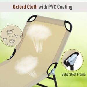 Outsunny Reclining Lounge Chair w/ Backrest