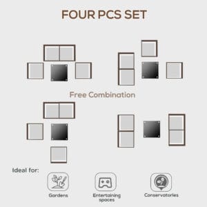 Outsunny Rattan Style Sofa Set 4pc
